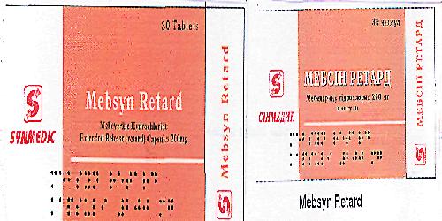Mebsyn Retard(lable) Device mark 2187619 Trademark