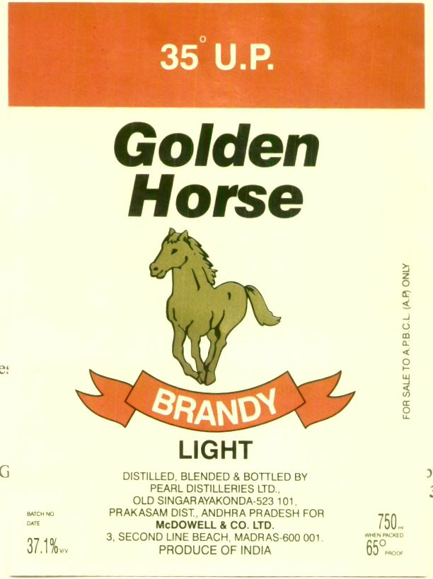 Golden Horse Device mark 950154 Trademark