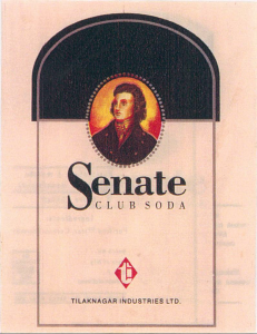 Senate Club Soda (label) Device mark 1055691 Trademark