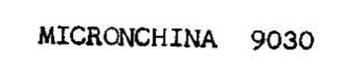 Micronchina 9030 Device mark 706942 Trademark