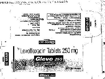 G L E V O 250 T A B L E T S (label) Device mark 1034159 Trademark