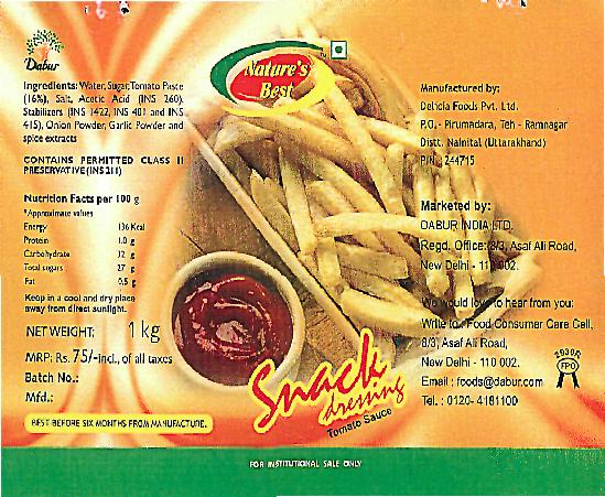 Dabur-nature Best(device) Device mark 2185713 Trademark