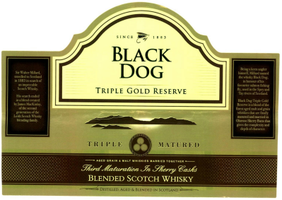 S I N C E 1883 Black Dog Triple Gold Reserve Device mark 2599578 Trademark