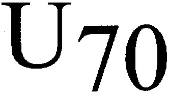 U 70 (label) Device mark 2160494 Trademark