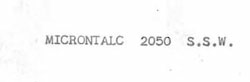 Microntalc 2050 S.s.w Device mark 707270 Trademark
