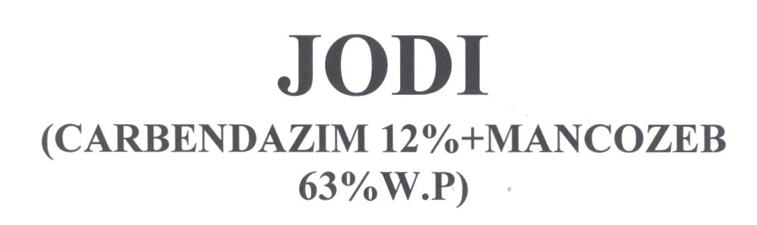 Jodi (carbendazim 12%+mancozeb 63%w.p) Device mark 2197342 Trademark