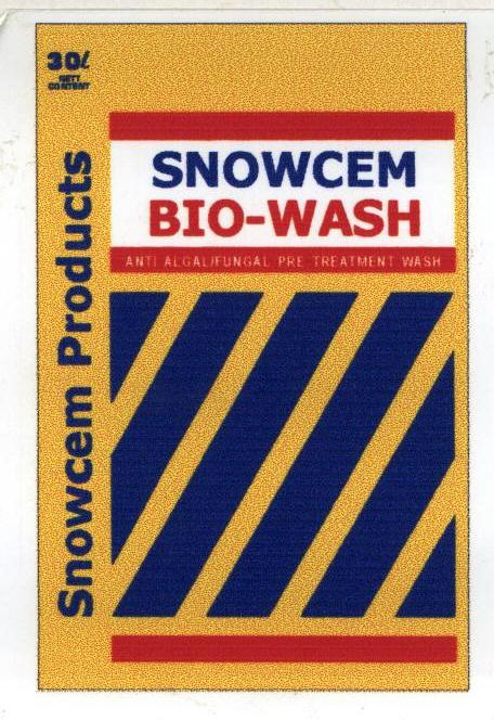 Snowcem Bio-wash (label) Device mark 1508077 Trademark