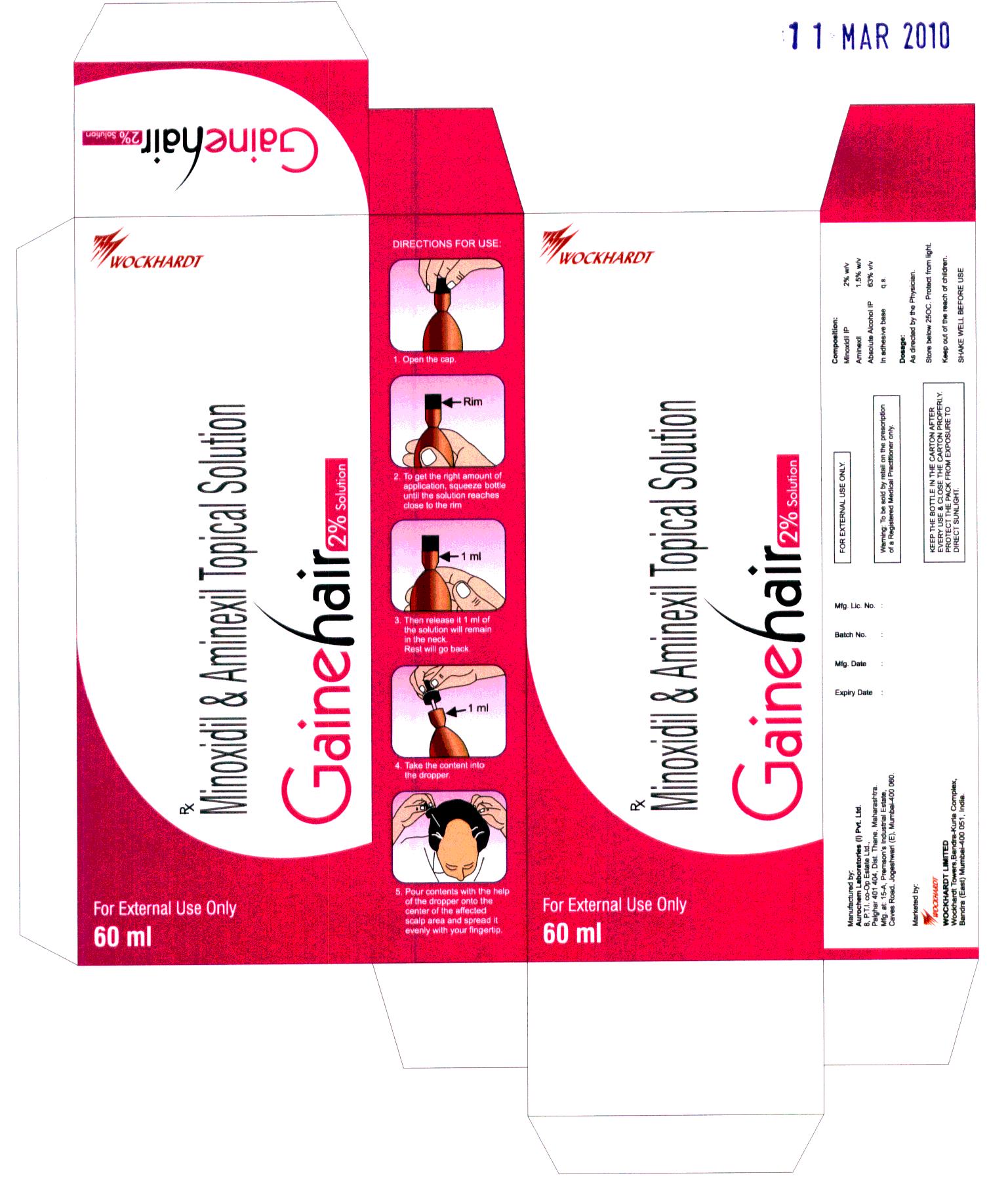 Gainehair Label Annex Device mark 1934341 Trademark