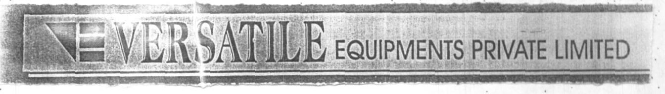 Versatile Equipments Private Limited (label) Device mark 1612298 Trademark