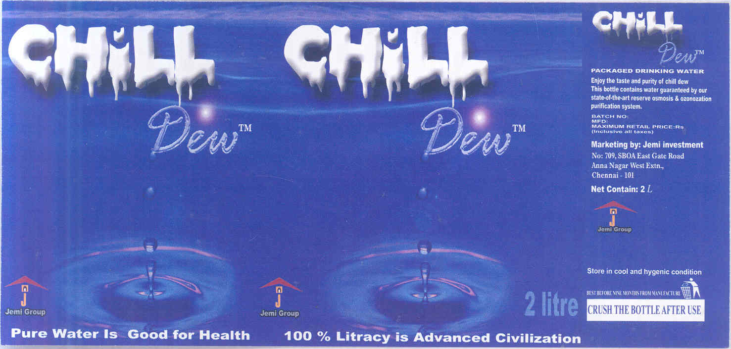 Chill Dew (label) Device mark 1585123 Trademark