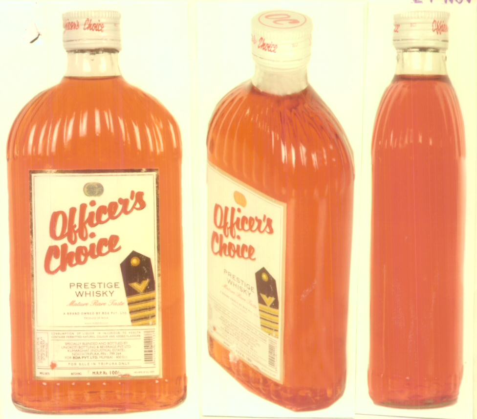 Officers Choice (label) Device mark 1623357 Trademark