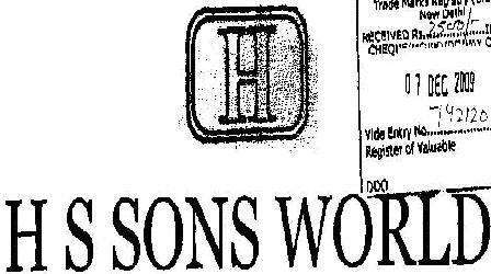 H S Sons World Device mark 1892714 Trademark