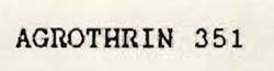 Agrothrin 351 Device mark 783305 Trademark