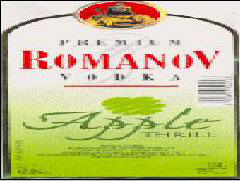 Romanov (label) Vodka Apple Thrill Device mark 1267087 Trademark