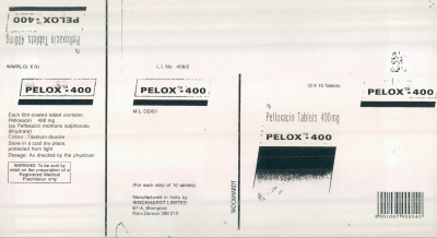 Pelox - 400 (label) Device mark 979642 Trademark