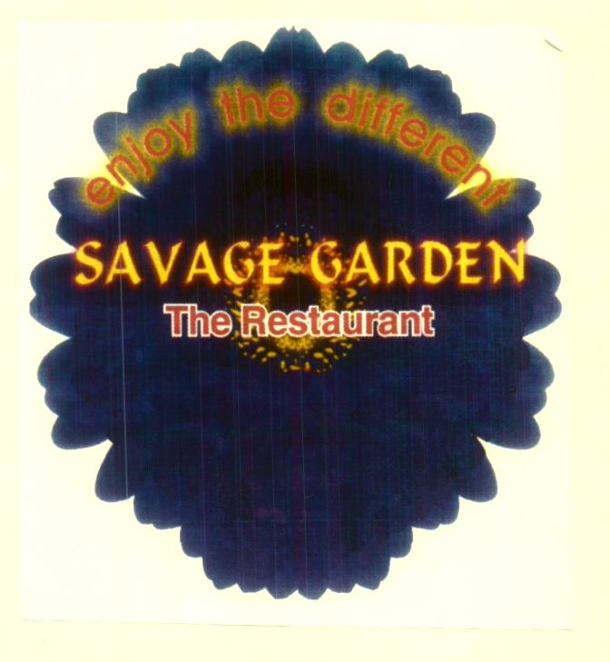 Savage Garden ( In English Inscriptions) With Device Of A Blue Colour Flower In A Rectangular (label) Device mark 1481283 Trademark