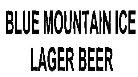 Blue Mountaing Ice Lager Beer. Device mark 1879009 Trademark