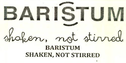 Baristum Shaken, Not Stirred Device mark 2824821 Trademark