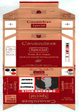 Cavanders Special (label) Device mark 1924117 Trademark