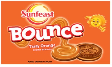 Sunfeast Bounce Tasty Orange Creme Biscuits Device mark 2701941 Trademark