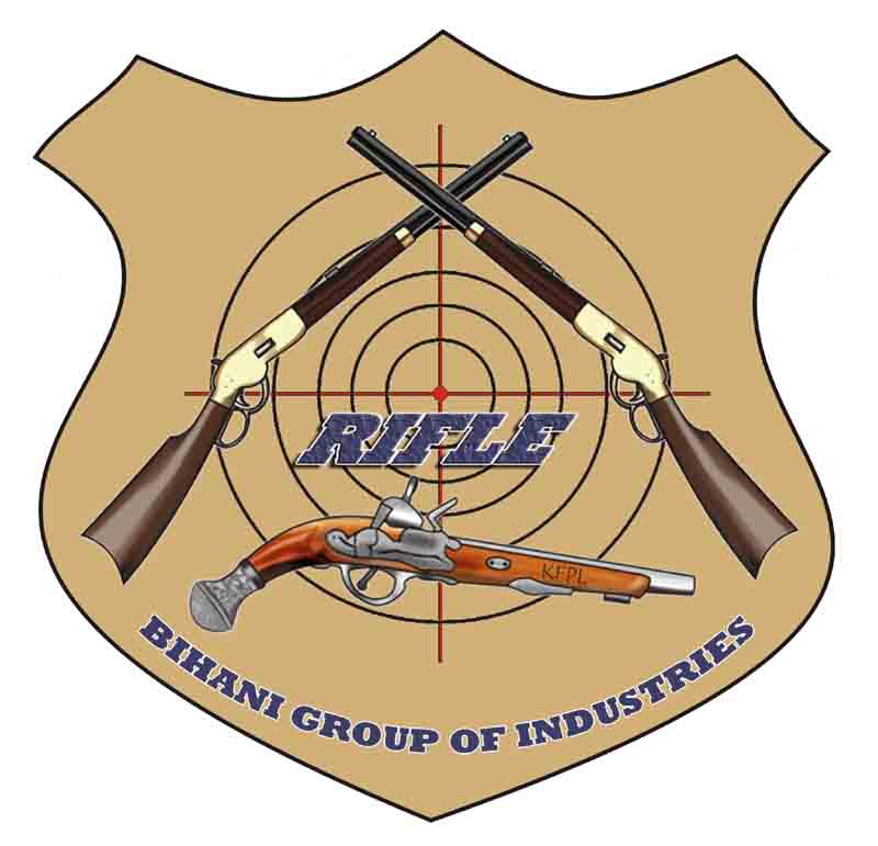 Rifle With Device Of Court Of Arms And Word Bihani Group Of Industries Device mark 2403758 Trademark