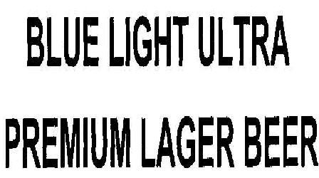 Blue Light Ultra Premium Lager Beer. Device mark 1879014 Trademark