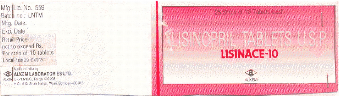 Lisinace - 10 (label) Device mark 720579 Trademark