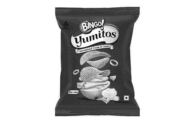 Bingo Yumitos International Cream & Onion, Itc (label) Device mark 2571217 Trademark