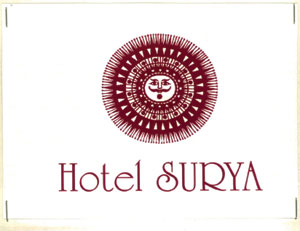 Hotel Surya (label) Device mark 1449644 Trademark