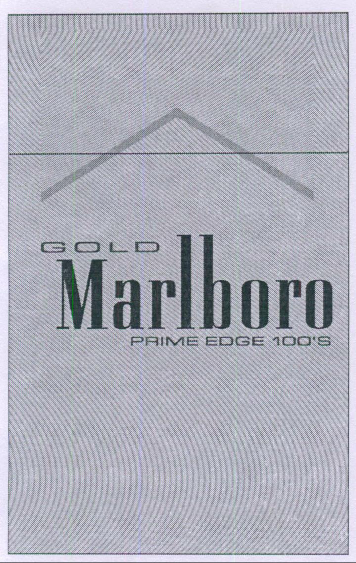 Gold Marlboro Prime Edge 100's Device mark 2008147 Trademark