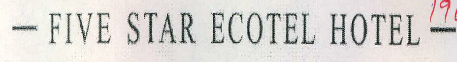Five Star Ecotel Hotel Device mark 1965566 Trademark
