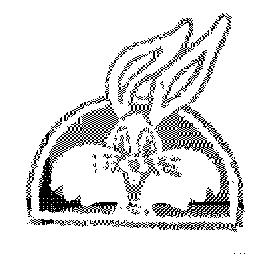 Rabbit(carricature) Device mark 1269254 Trademark