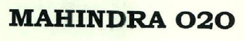 Mahindra O2o Device mark 2380604 Trademark