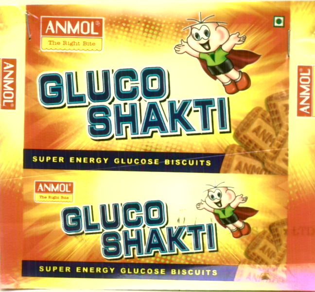 Gluco Shakti S U P E R E N E R G Y G L U C O S E B I S C U I T S ( Label) Device mark 1440506 Trademark