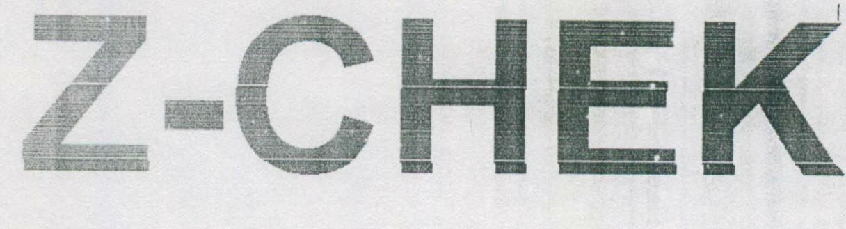 Z-chek(heavy Character) Device mark 1424486 Trademark