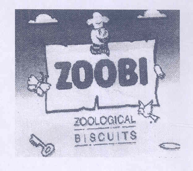 Zoobi, Zoological Biscuits (label) Device mark 1619318 Trademark