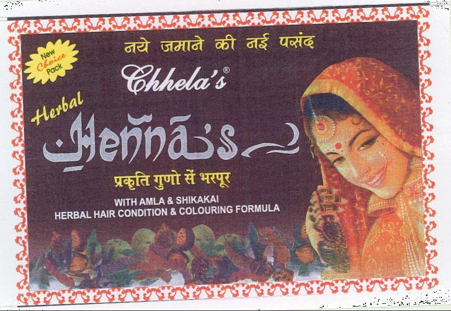 Chhela's Herbal Henna's (device Of Woman) Device mark 2135895 Trademark