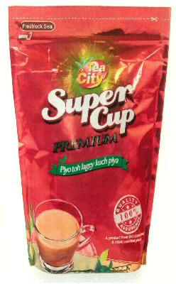 Tea City Super Cup Premium (label) Device mark 2543232 Trademark