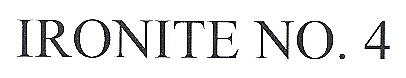 Ironite No. 4 Device mark 1833687 Trademark