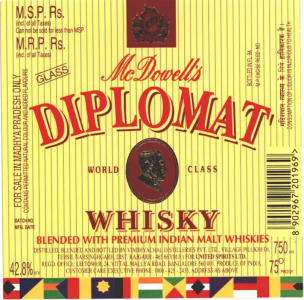 Mc Dowell's Diplomat Device mark 2231115 Trademark