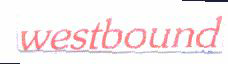 Westbound (letter Written In Special Form) Device mark 1471004 Trademark