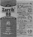 New Zorrik 88 (label) Device mark 1471393 Trademark