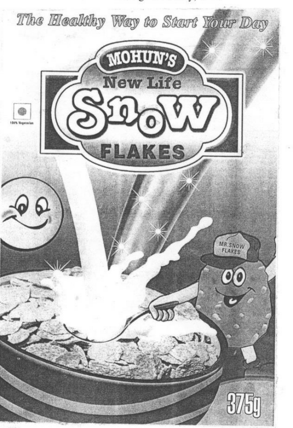 Mohun's New Life Snow Flakes With Label Device mark 1413166 Trademark