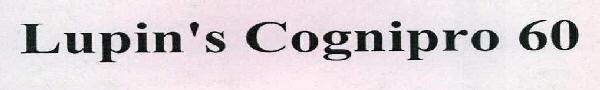 Lupin's Cognipro 60 Device mark 2331724 Trademark