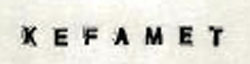 K E F A M E T Device mark 681844 Trademark