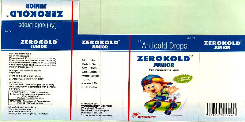 Anticold Drops Zerokold Junior Device mark 2124410 Trademark