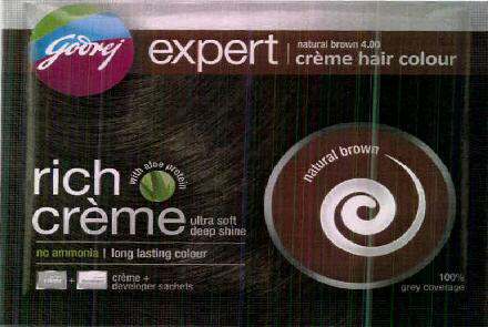 Godrej Expert Creme Hair Colour Rich Creme Natural Brown Device mark 2627462 Trademark