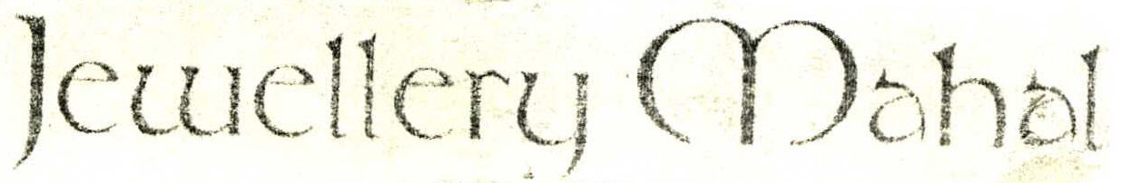 Jewellery Mahal (logo) Device mark 1586734 Trademark