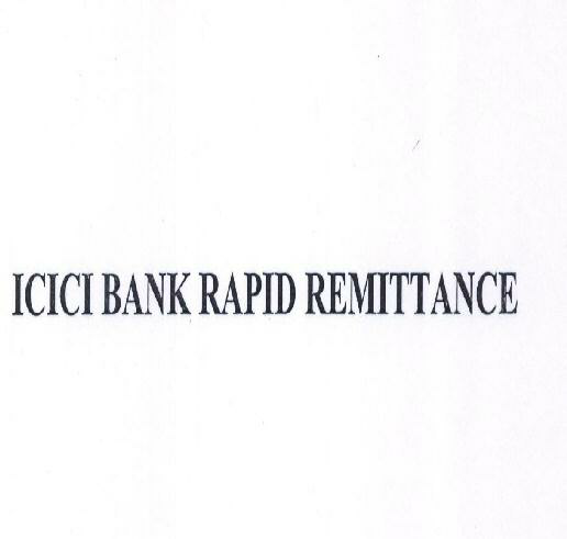 Icici Bank Rapid Remittance Device mark 1425373 Trademark