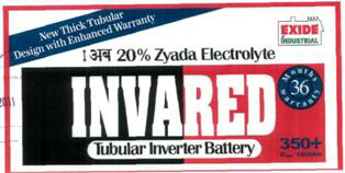 Exide Invared 350+ Device mark 2241045 Trademark